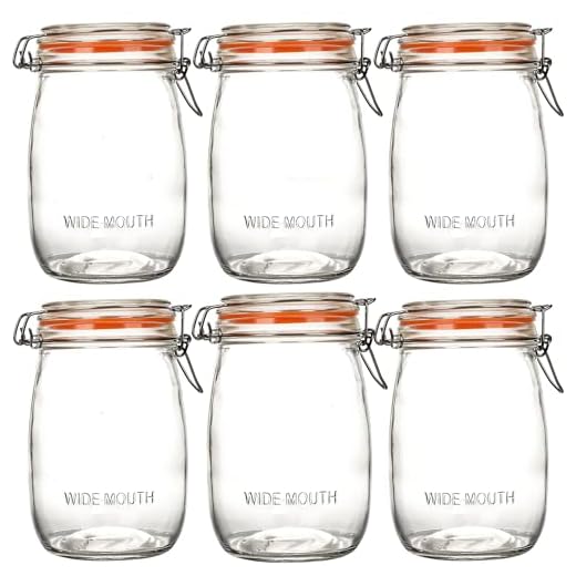 Anwoi Wide Mouth Mason Jars with Airtight Lids