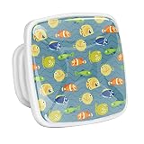 (Paquete De 4) Perillas De Tocador De Gabinete Fluorescentes Pez Tropical Para El Hogar La Oficina El Dormitorio La Sala De Estar El Baño 3x2.1x2 cm