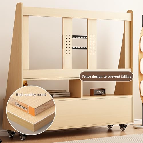 Carrito móvil ajustable para TV con gabinete y ruedas miniatura 7