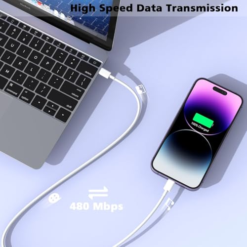 Image of iPhone Charger Fast Charging,PD i Phone USB C Wall Charger Block i Phone 14 Fast Charger with 3FT USB C to Lightning Cable Cord, Type-C Power Adapter Cube for iPhone 14 /13 /12 /11 /XS Max /XR /X /8 /7 /SE2022