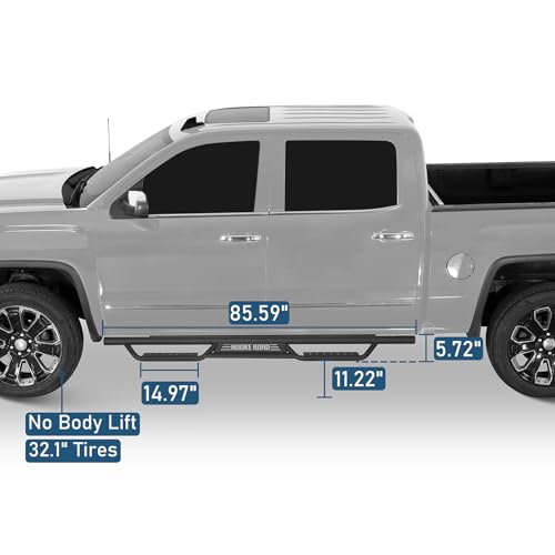 Estribos laterales para Chevy Silverado y GMC Sierra miniatura 4