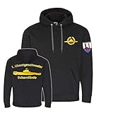 Copytec Hoodie 1 Ubootgeschwader Eckernförde U-Boot Bundes-Marine Bundeswehr Tätigkeits Abzeichen #24330, Größe:XXL, Farbe:Schwarz