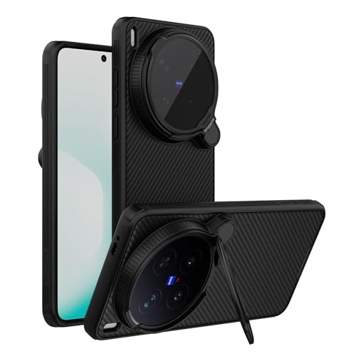 Image of Nillkin Case for Vivo X300 Ultra (6.82 inch Inch) CamShield Prop Magnetic Flip Style Transparent Black Lens Camera Protect Mobile Holder TPU + PC Black Color