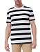 PAUL JONES Men's Cotton Round Neck Casual Long Sleeves Stripe T-Shirt