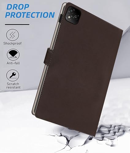 Image of TGK Flip Cover for Infinix XPAD LTE 11 inch Tablet Case with Stylus Holder (Brown)