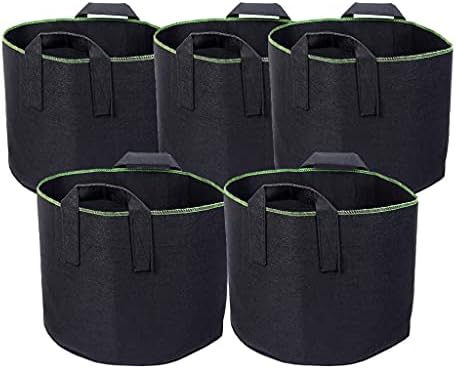 3 Stück Pflanzsäcke 14 Liter - Wiederverwendbare Stoff Blumentöpfe Mit Griffen