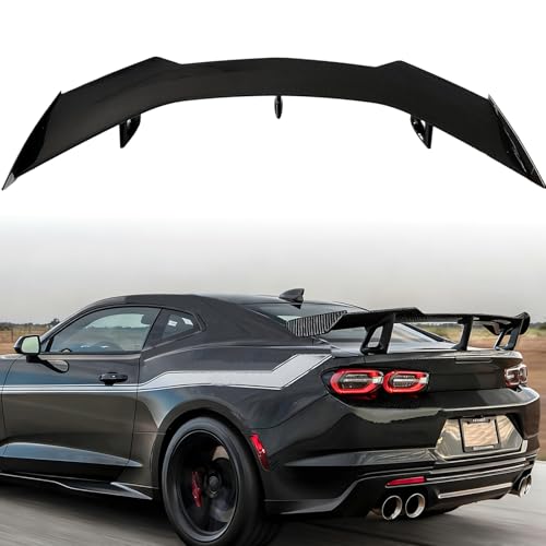 Information on ZL1 1LE High Wing Rear Spoiler Installed on non-ZL1 1LE Models - 2016-2021 Chevrolet Camaro 6 Eruovque Rear Trunk Spoiler Compatible with 2016-2024 Camaro RS/LT/SS/LS/ZL1/LT1 Convertible&Coupe 2-Door Models, ZL1 1LE Style Rear Spoiler, Carbon Fiber Style