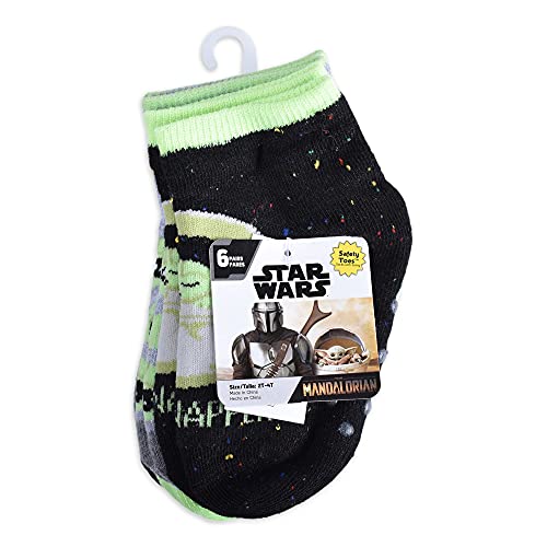 Star Wars The Mandalorian The Child Toddler Boy's Slipper Socks, 6 pairs3