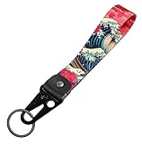 moxunmo Wristlet Keychain Lanyard for Keys Cool Short Lanyard Wrist Strap for Women Men Car Keys Wallet Phone Camera, Wave 3