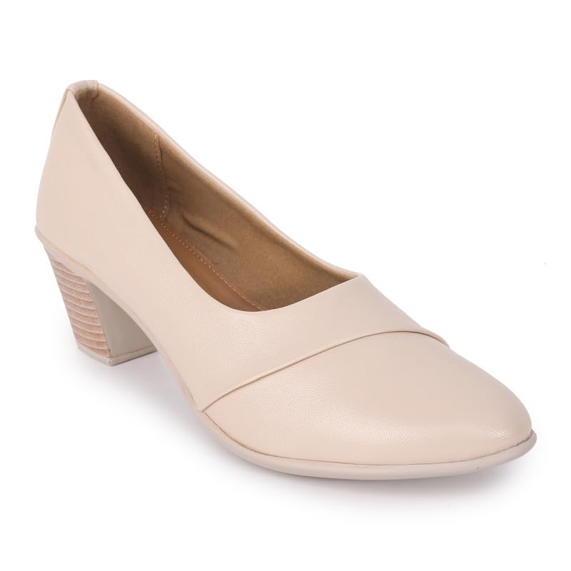 padchin Women Round Toe Block Heel Pumps-picture-24