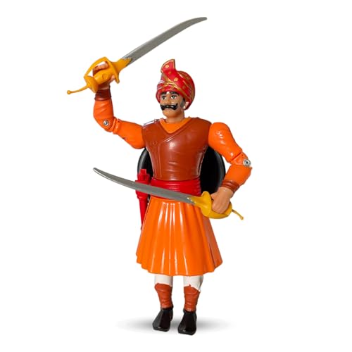 Image of Swarajyache Shiledar - The True Super Hero - 6 Inch Tall Action Figure with Accessories (Subhedar, Orange)