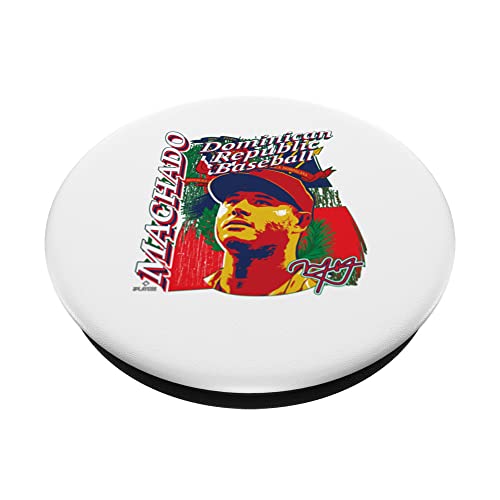 Manny Machado Dominican Republic Baseball MLBPA PopSockets Swappable PopGrip, Black - Image 2