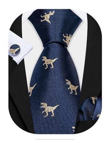 Image of Barry.Wang Men Tie Set Paisley Silk Necktie Pocket Square Cufflinks Formal Wedding Business Party