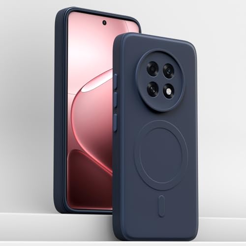 Image of Pikkme Back Cover for Oppo F31 Pro Plus 5G Soft Matte Silicone Mag-Safe Design (Mag-Safe Not Support) Camera Protection | Slim Fit Bumper Cover (Blue)