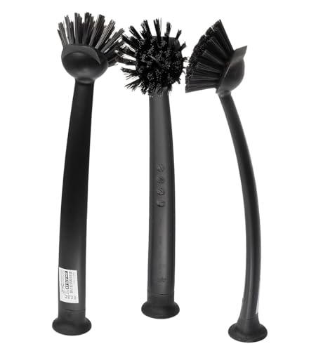 IKEA RINNIG - Cepillo para platos (3 unidades), color gris oscuro