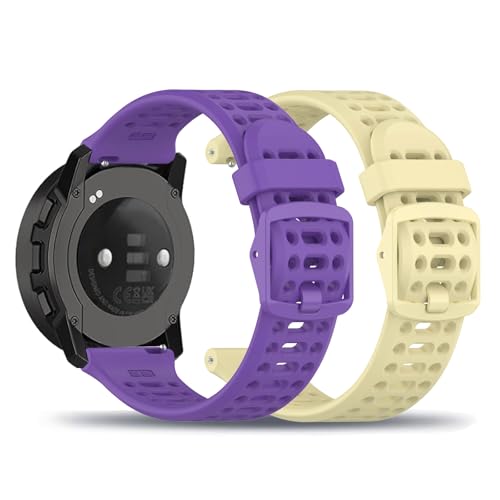 2 Piezas Silicona Correas para Suunto Spartan Sport Correa, Suave de Correas de Repuesto Ajustable Pulsera de Transpirable Deportiva Compatibles con Suunto Spartan Sport Banda (3)
