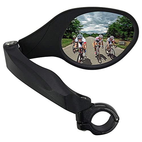 Arkham Bicycle Rearview Mirror, HD Stainless Steel Generation 2.0, Bike Mirrors for Handlebar 21-26 mm, Rear View Mirror Bicycle Mirrors for e-bike(Right Ellipse)