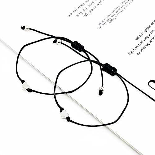 FUNGOS First Day of School Bracelets Back to School Gift Mother and Daughter Bracelets Set Mommy and Me Back to School Bracelet Heart Bracelets, Separation Anxiety Present - Image 5