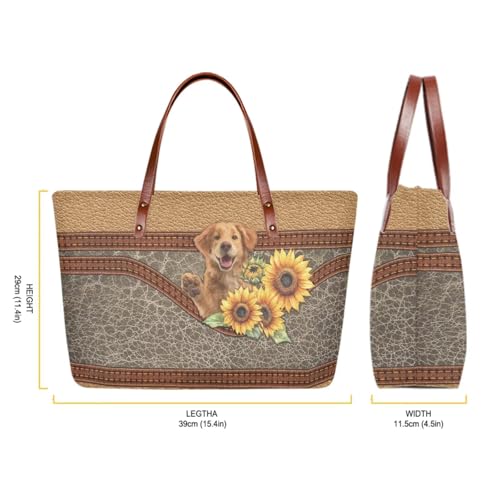 Image of Top Handle Purse for Women, Large Tote Handbag With PU Wallet Set, Gift for Mom