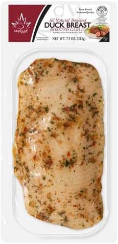 Maple Leaf Farms Frozen Roast Garlic Boneless Duck Breast, 7.5 Ounce -- 9 per case.