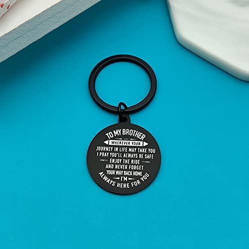 Ximalun Brother Keyring Gifts Christmas Birthday Gifts Inspirational Gifts for Brother Graduation Gifts Fathers Day Thanksgiving Day Gift Brother Gifts from Sister or Brother