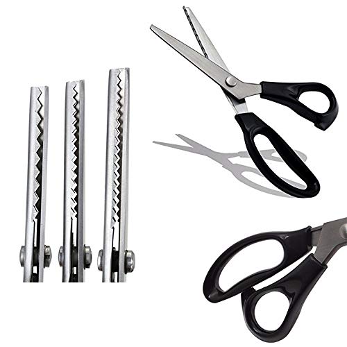 Fabric Paper Pinking Craft Scissors - Size Of 3 5 7 10 18Mm Stainless Steel Zig Zag Serrated Scalloped Edges Cut Shears For Embroidery Sewing Dressmaking Cutting Needlework Upholstery Dressmaking #TOP7