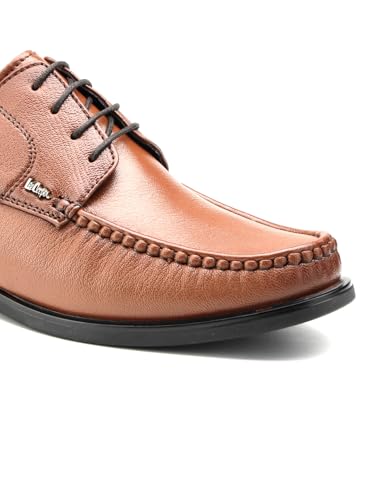 Image of Lee Cooper LC2131B3R Men's Leather Derby Formal Shoes | Lightweight, Comfortable & Stylish Lace-Ups for Office, Business