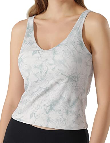 Image of POSHDIVAH Longline Sports Bra Workout Tank Tops | Padded, Removable Pads, Built in bra, Wirefree, Buttery Smooth, Soft, Fitness, Running, Yoga, Wide Straps, U-back