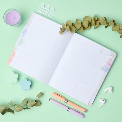 Takenote Agenda 2026 2027 - Académique SEP/AOÛT, A5, Vue Hebdomadaire, Couverture Flex Similicuir, 2 Marque-Pages, Élastique, Index Latéral Avec Mois, 8 Pages Stickers, Espagnol et Anglais - Zahira – vue 3