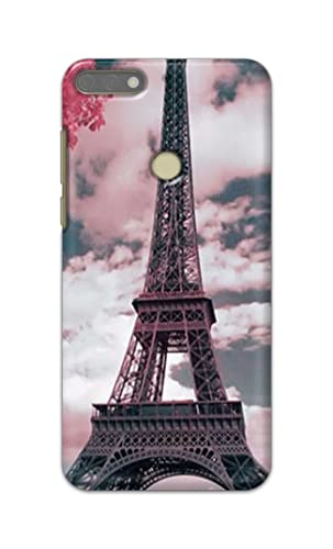 Image of Lovers Famous Place Eiffel Tower in Paris Hard Back Case Cover for Honor 7C / Huawei Y7 Prime (2018) / Huawei Y7 (2018) / Nova 2 Lite Back Cover -(J5) VNS2227