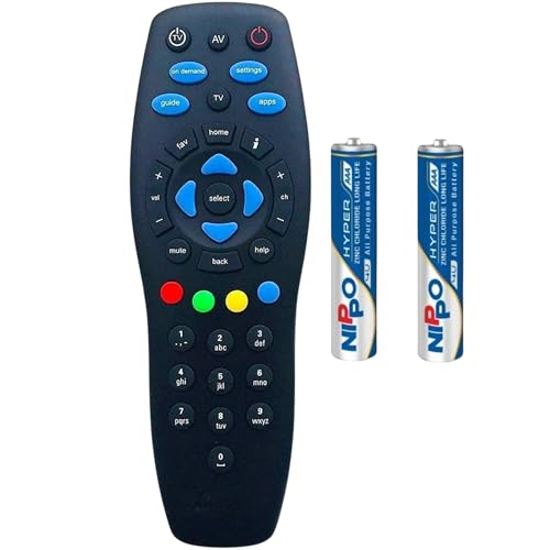 Image of Remote for Tata Sky Set Top Box - Works with HD & SD Ta-taPlay Setup Boxes | Match Existing Keys | Non-Voice Remote Control Replacement(Tata Sky Remote)