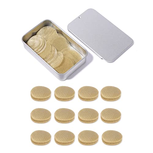 Chikilla Pipe Screens, 200 PCS 5/8 Inch(0.625) Brass Pipe Screen Filters with Metal Box.