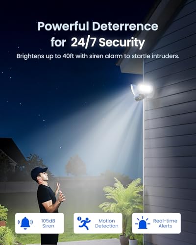 Image of REOLINK Elite Floodlight WiFi, 4K 8MP 180 Panoramic Wired Floodlight Camera, Adjustable 3000 Lumens, Local AI Video Search, Dual-Band Wi-Fi 6, 24 /7 Recording, No Monthly Fees, 100~240V AC Hardwired