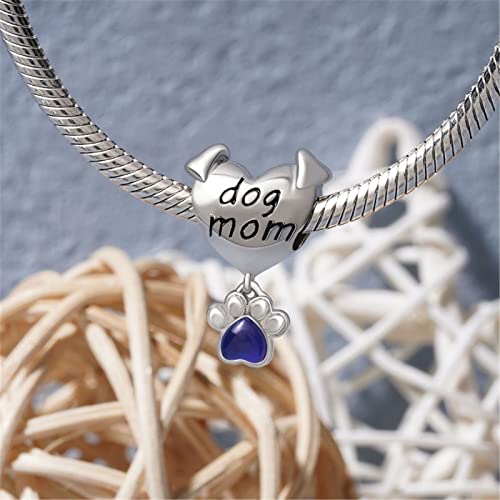 Image of GNOCE Pet Dog Bowl Bead Charm For Women, S925 Sterling Silver Bead Charm NecklaceBracelet for Her, Jewelry Gift