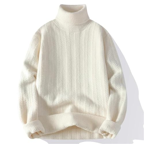 Men's Winter Turtleneck Sweater Solid Color Knitted Pullovers Long Sleeves Slim Fit Knit Jumper Tops3