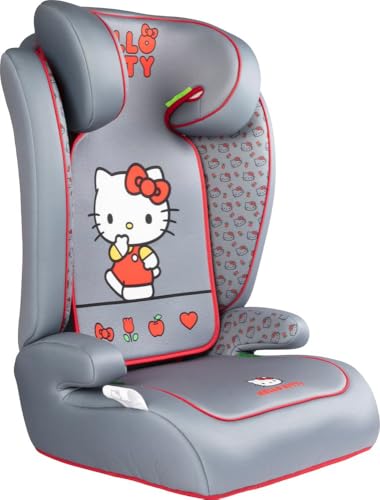 Siège auto TATAWAY Hello Kitty i-Size R129 pour enfants de 100 à 150 cm, élévateur de voiture avec protections latérales, installation avec ceinture de...