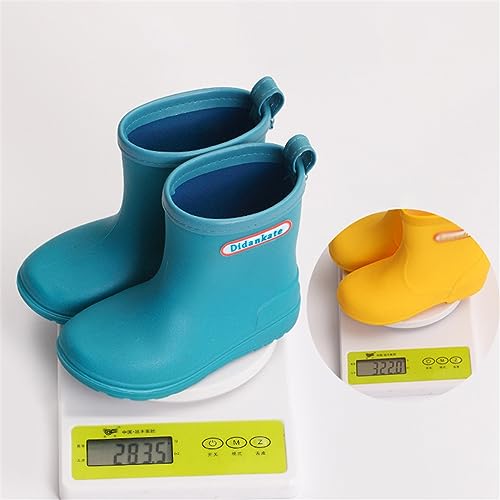 Toddler Rain Boots with Easy On Handles Boys Girls Non-Slip Lightweight Insulated Rain Shoes Kids Rubber Boots3