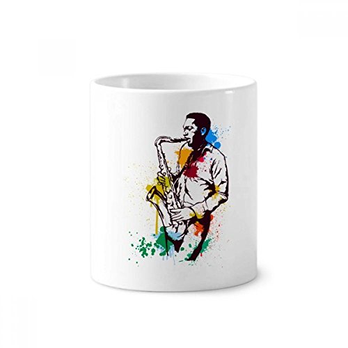 Tasse blanche Aquarelle Man Rock 350ml : le cadeau céramique idéal pour les fans de musique