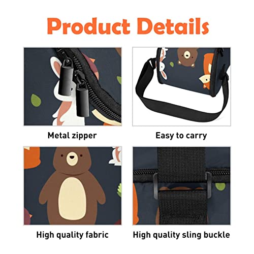 Bolsa de almuerzo bonita con estampado de animales duradera 6