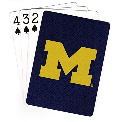 NCAA Michigan Wolverines Playing CardsDiamond Plate Playing Cards, Team Colors, One Size