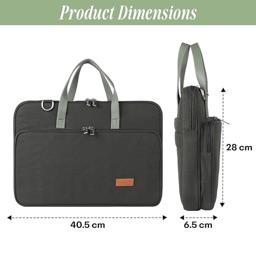 Image of Protecta Windfall 15.6 Inch Laptop Bag for Men & Women - Durable, Water-Repellent Office & Travel Macbook Messenger Bag with Padded Laptop Sleeve, Stylish Bag for Work, School and College