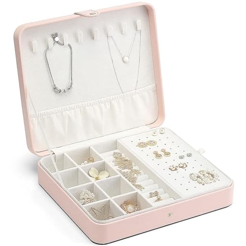 Boîte de rangement de bijoux en cuir pour protéger la collection à la main