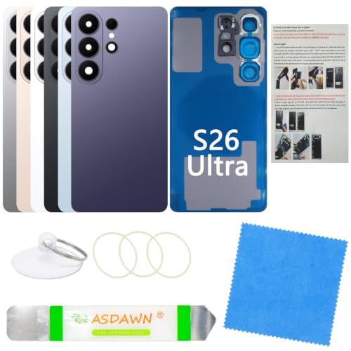 for Galaxy S26 Ultra SM-S948 All Carriers Back Cover Glass Replacement (Cobalt Violet)