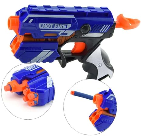 Image of Kidoyz Blaze Storm Foam Blaster Gun Toy, Toy Gun Dart Guns and Long Range Shooting Gun, (10 Foam Bullets and 10 Suction (Multicolored) Dart Bullets