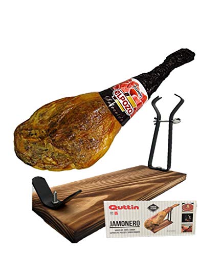 Jamón Serrano Bodega 7 kilos + Jamonera de madera