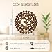 Mie Creations Hindu Om Wall Hanging Décor, Indian God Om Symbol Wall Art, Navratri, Diwali Festival, Pooja Mandir Decorations, Return Gifts for Housewarming | Handmade Wooden Om Carving- Rustic 11''