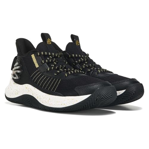 Under Armour Unisex Grade School Curry 3Z7, (001) Black/Black/Metallic Gold, 4, US
