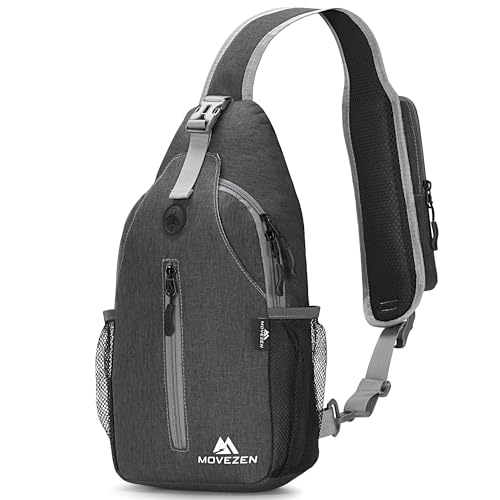 MOVEZEN Sling Bag Premium, Sac de Poitrine Homme Femme Confort et Sécurité, Sac Bandoulière Homme...