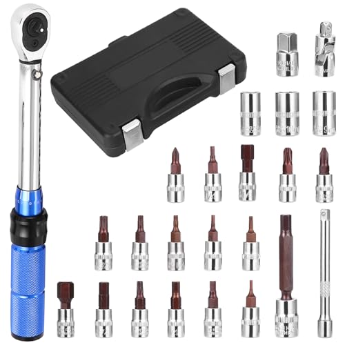 Clé Dynamométrique 1/4" 2-24N.m avec Adaptateur