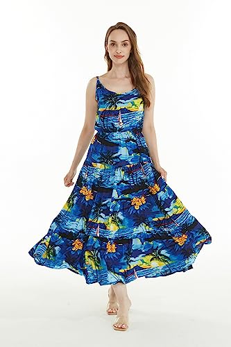 Image of Hawaii Hangover Family Matching Hawaiian Clothes, Sunset Blue | Family matching Hawaiian outfits, Sunset Blue, lightweight rayon, machine washable, tropical print, luaus, cruises